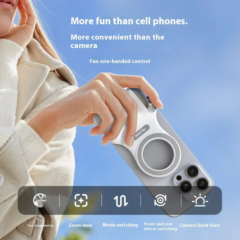 Fun Shot Magnetic Grip 10m Remote Control Range Camera Aid Photography Tools  Fun One-Handed Control Outdoor PC Accessry Custom