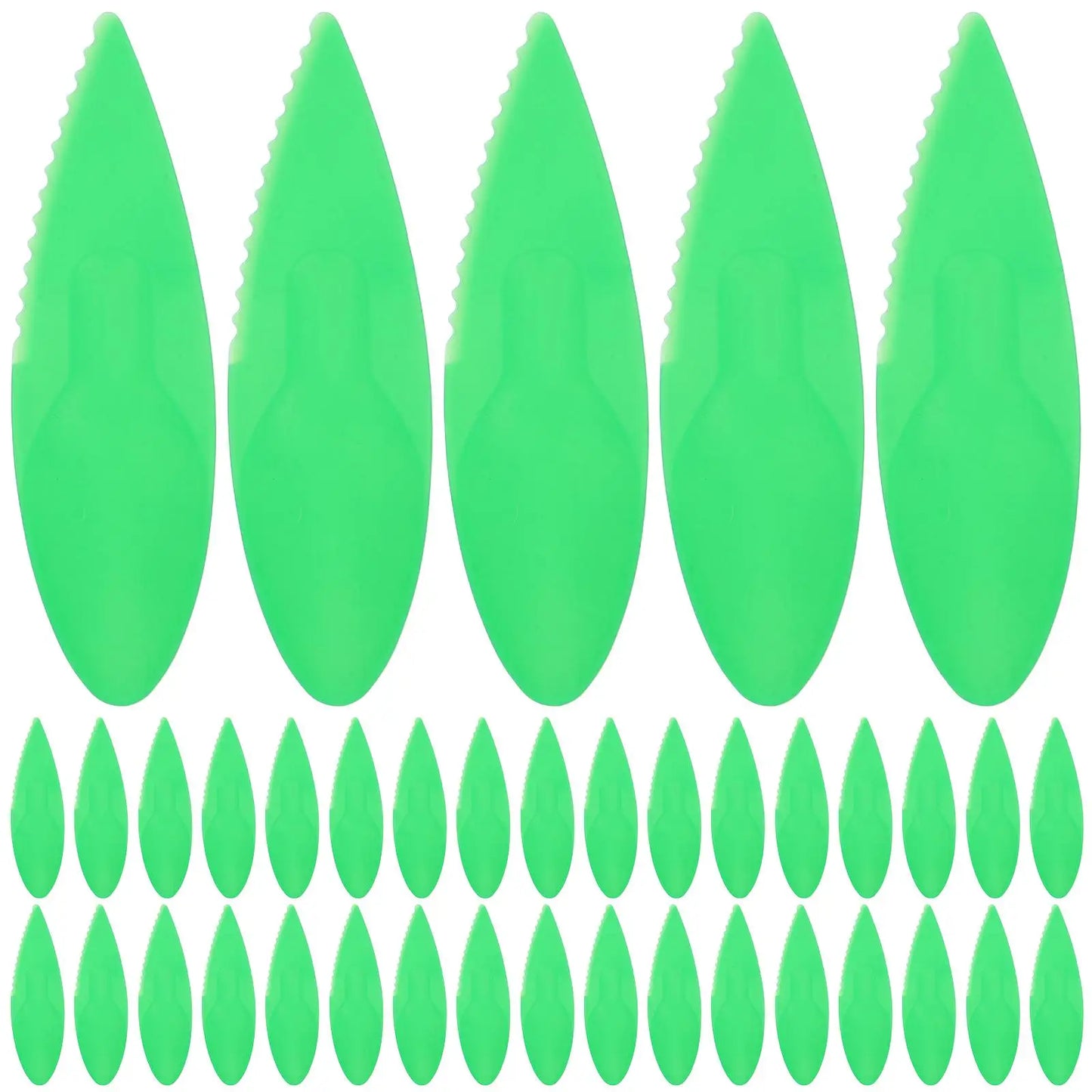 50 Pcs Kiwi Fruit Peeler Spoon Knife Plane Avocado Slicer Plastic Kitchen Green Tool Cutting Knives