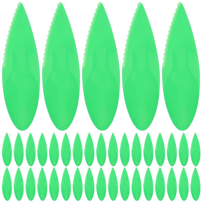 50 Pcs Kiwi Fruit Peeler Spoon Knife Plane Avocado Slicer Plastic Kitchen Green Tool Cutting Knives